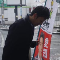 雪の日の街頭です